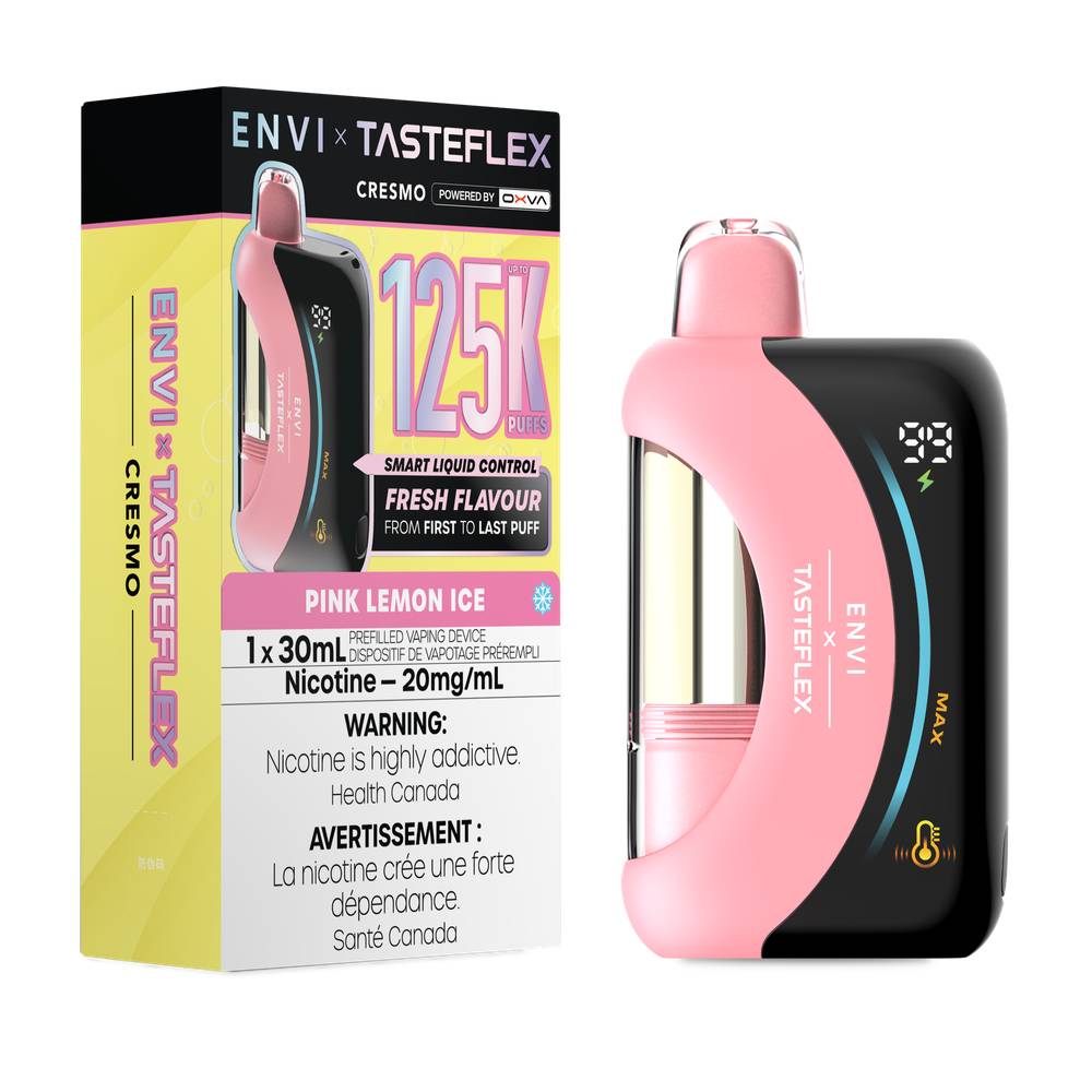 ENVI x OXVA TasteFlex 125K Disposable Vape - Pink Lemon Ice